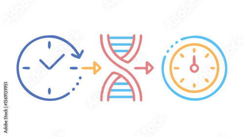 Time dna evolution genetic clock mutation biology development process science research study analysis 100