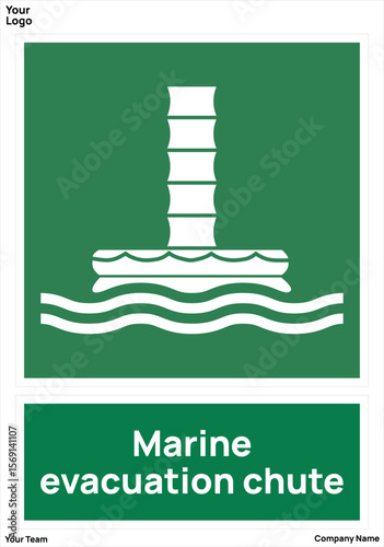 sign Marine evacuation chute