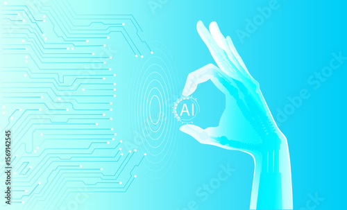 Futuristic Robotic Arm in High-Tech Factory – Vector Illustration

