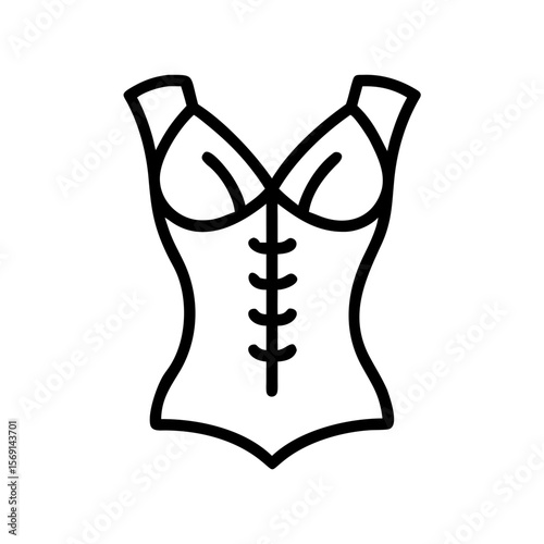 Women’s corset with laces icon
