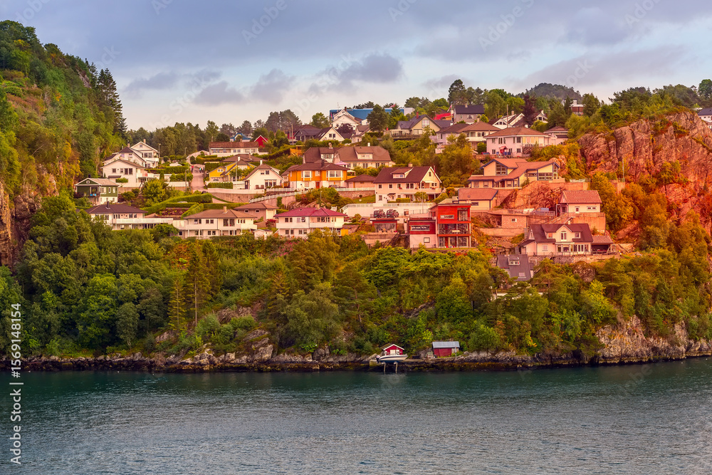 Obraz premium Bergen, Norway view with colorful houses