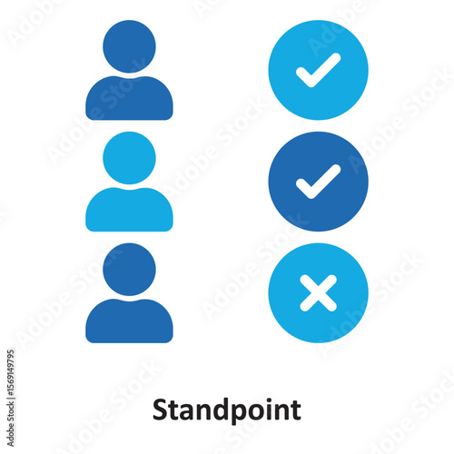 Standpoint Vector Icon which can easily modify or edit