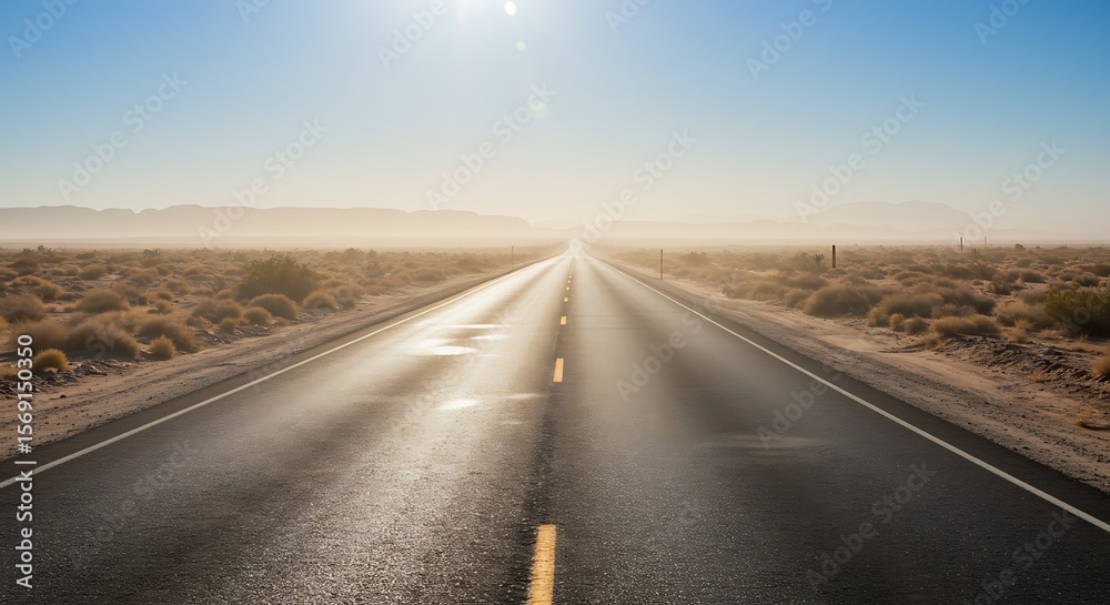 Fototapeta premium Desert Road Landscape
