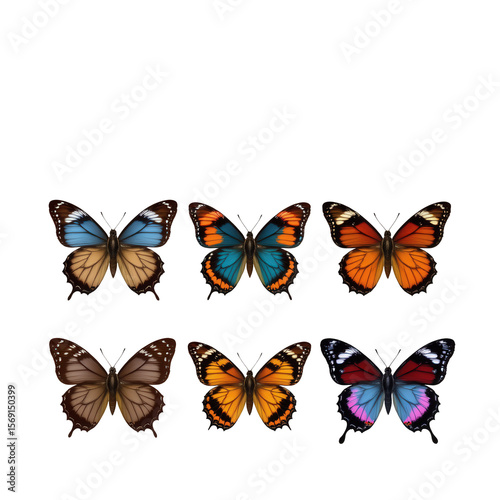 Wallpaper Mural Colorful Variety of Butterflies Displayed with Vibrant Wings in a Stunning Natural Setting Torontodigital.ca
