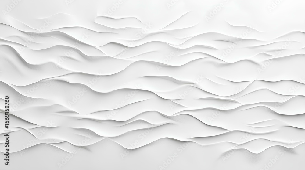 Fototapeta premium Abstract Ripple Texture: A minimalist, textured surface with undulating, wave-like patterns. The photograph captures the subtle play of light and shadow.