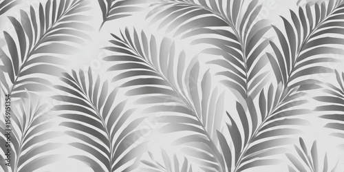 Gray toned palm leaf pattern