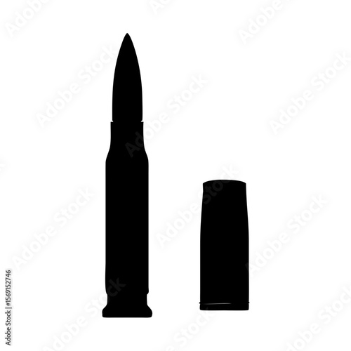 bullet isolated on white