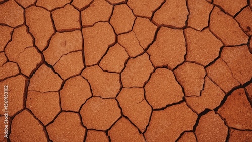 Pattern of dry cracked earth desert soil drought nature background