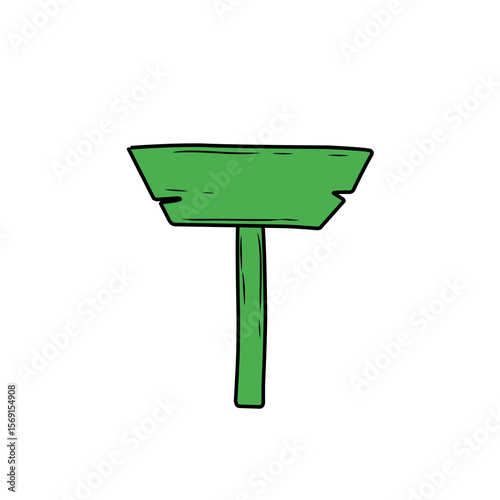 green road sign illustration