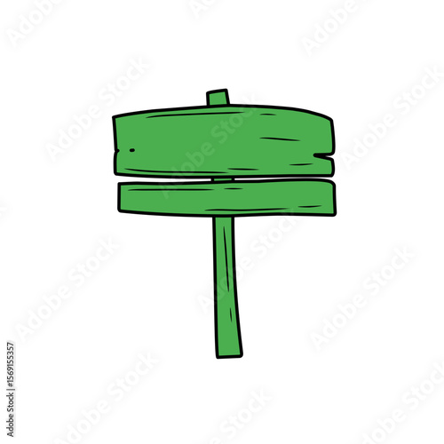 green road sign illustration