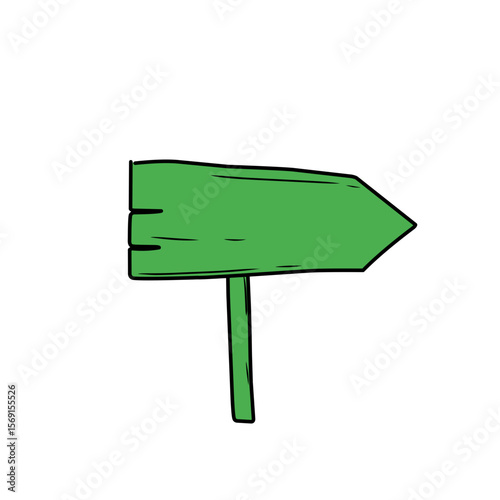 green road sign illustration