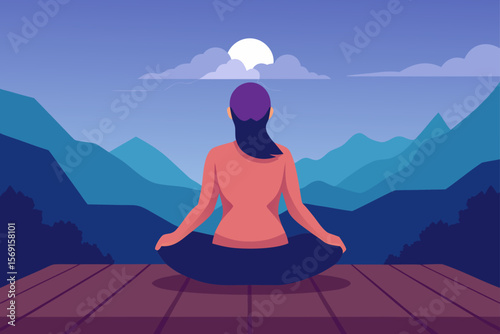 yoga on the mountain