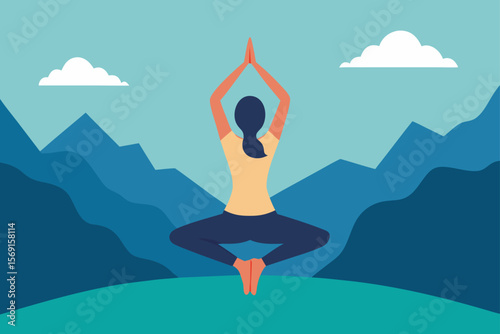 yoga in the mountains