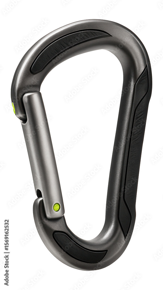 Titanium carabiner with a smooth gate for ultralight backpacking gear Titanium carabiner with a smooth gate for ultralight backpacking gear