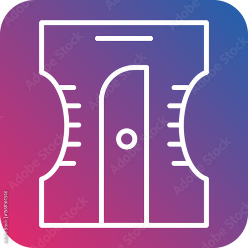 Sharpener line icon style