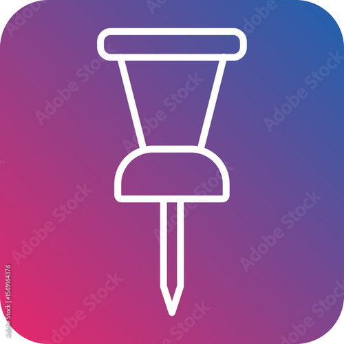 Push Pin line icon style