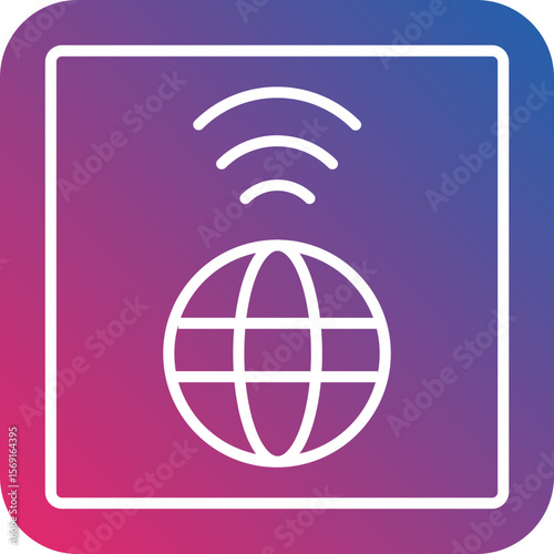 Internet line icon style