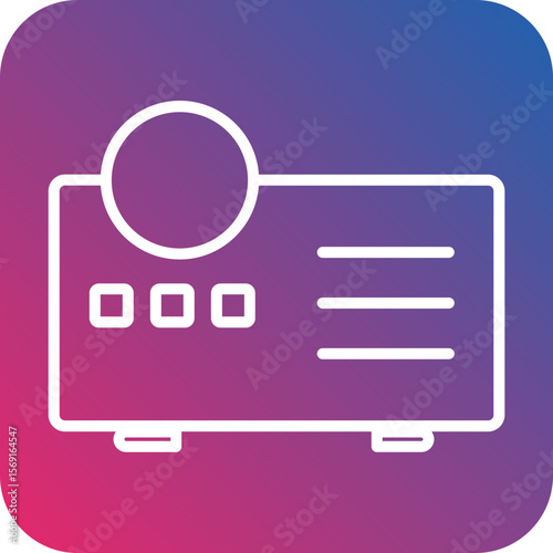 Projector line icon style