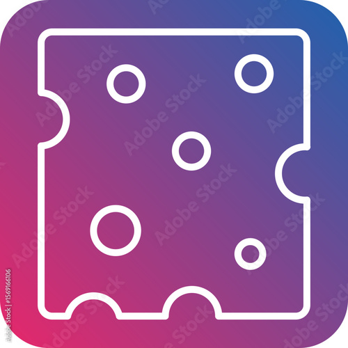 Cheese line icon style