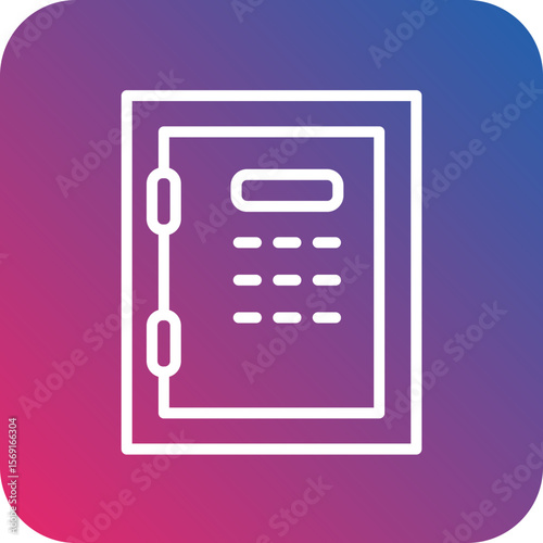 Safe Box line icon style