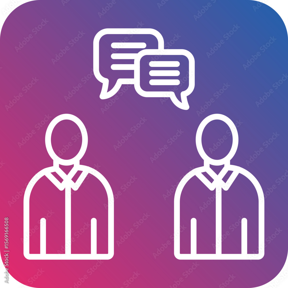Conversation Line Icon Style Conversation Line Icon Style