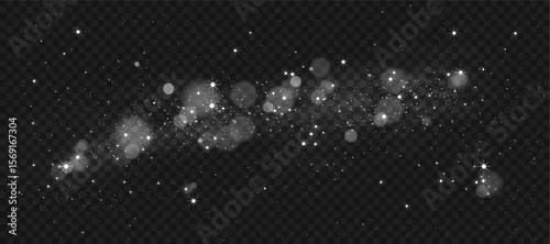 Star field on sky backgroundm,Vector aurora star galaxy light with shimmering dust effect with bokeh Lights,Element design Star dust for Christmas banner with confetti,sparkle overlay