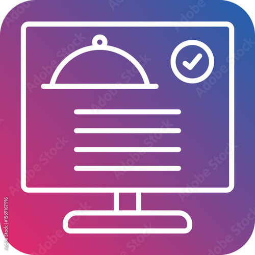 Online Reservation Line Icon Style