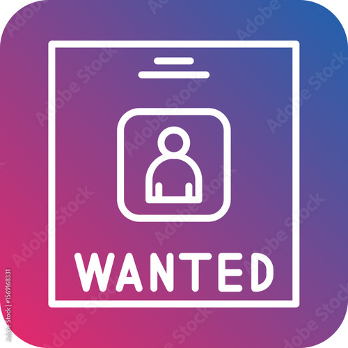 Wanted Line Icon Style