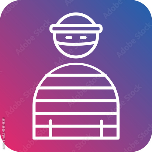Thief Line Icon Style
