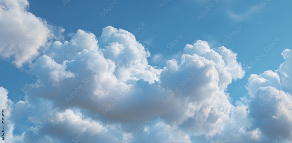Fluffy white clouds against a vibrant blue sky (2) Fluffy white clouds against a vibrant blue sky (2)