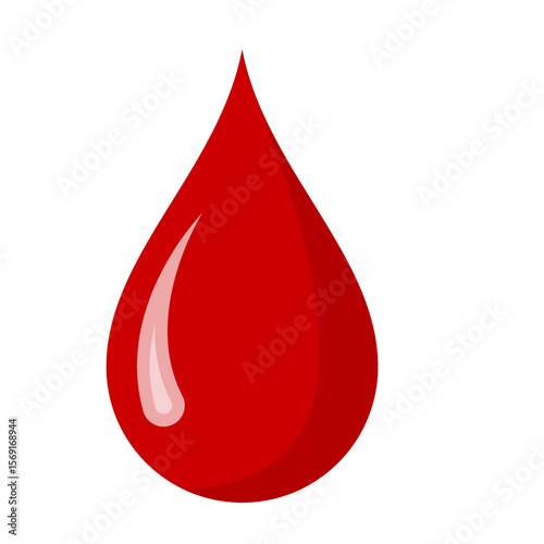 Red blood drop icon vector for graphic design, logo, web site, social media, mobile app, ui illustration