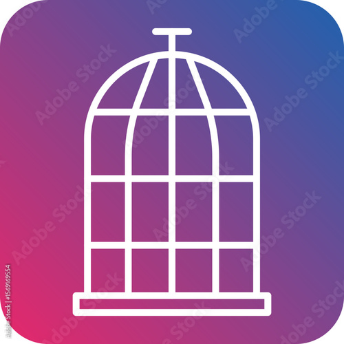 Cage Line Icon Style