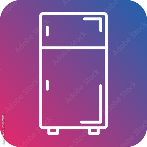 Fridge Line Icon Style