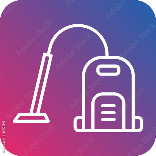 Vacuum Cleaner Line Icon Style