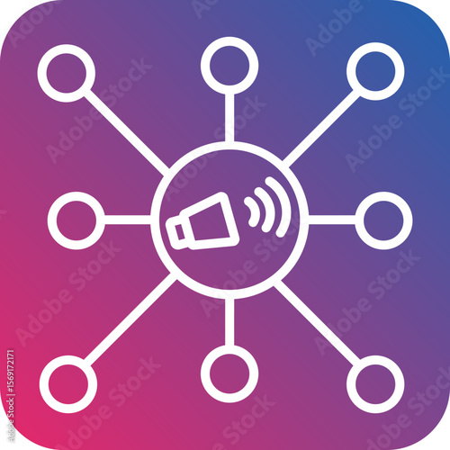 Viral Marketing Line Icon Style