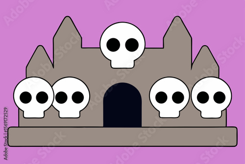 A cute cartoon owl with big eyes and a funny smile cleverly replaces the traditional skull and crossbones in this vector illustration, offering a lovable and happy character design