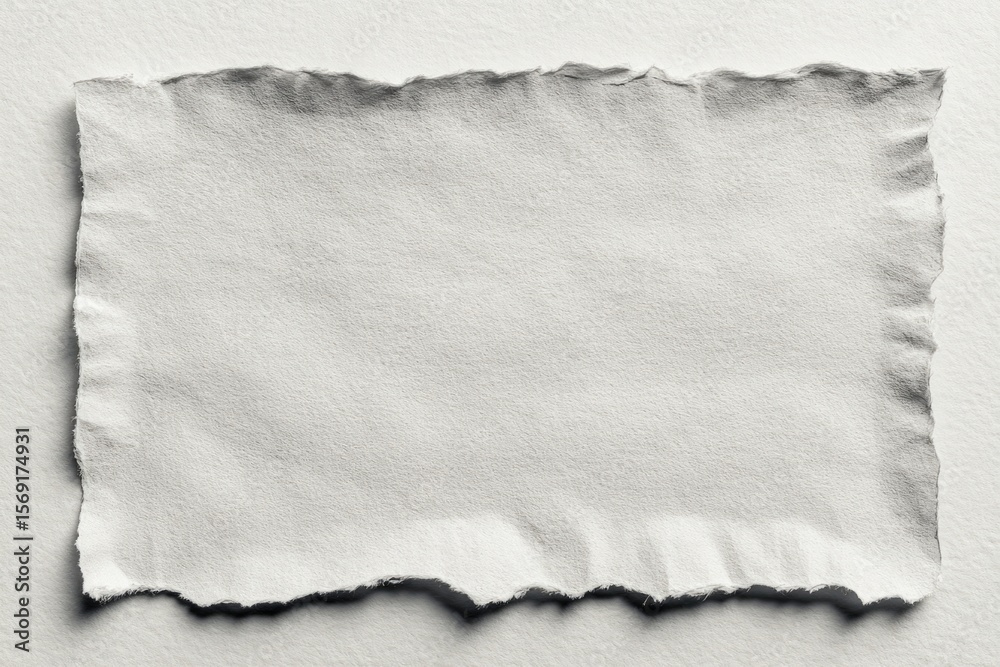 Obraz premium Torn Paper Sheet Texture for Mockup or Design Element