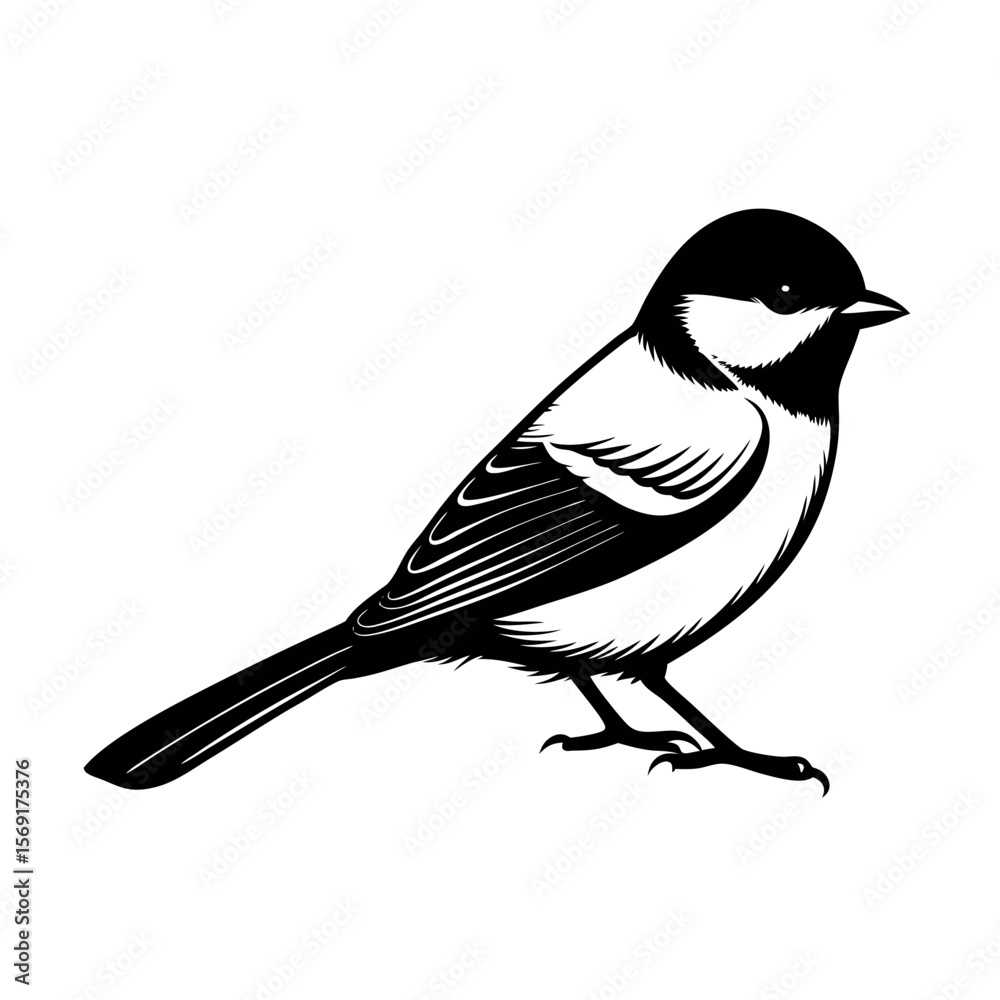 Obraz premium Great Tit Perching Bird Clipart 