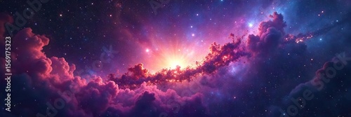 Celestial Panorama Awe-Inspiring Nebulae and Galaxies Swirling in Vibrant Cosmic Beauty