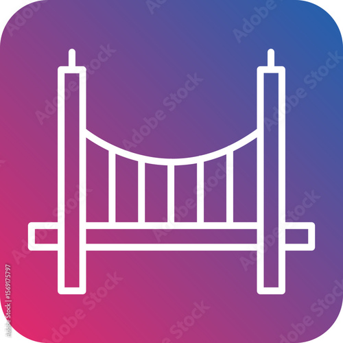 Bridge Line Icon Style