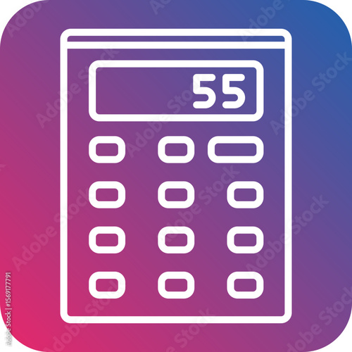 Calculator Line Icon Style