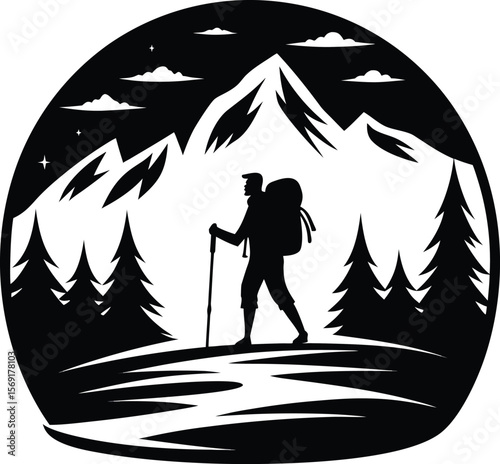 Hiking Silhouette