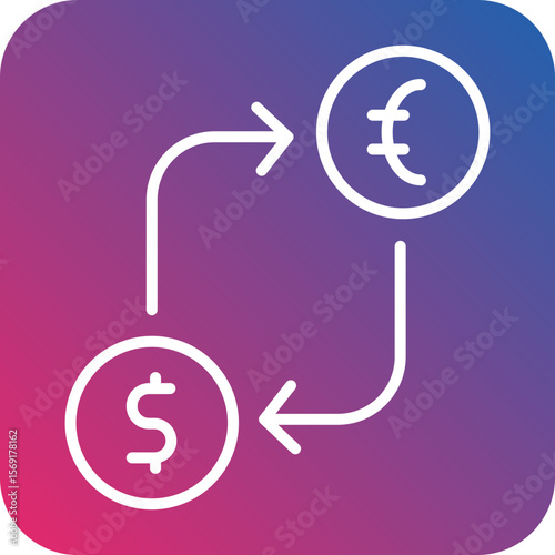 Money Exchange Line Icon Style
