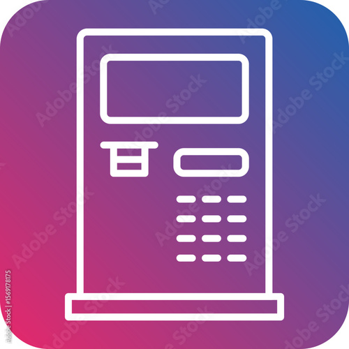 Atm Line Icon Style