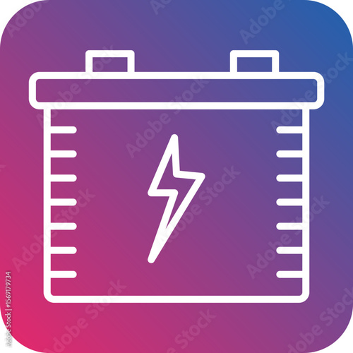 Battery Line Icon Style