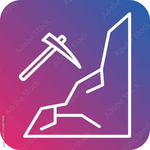 Mining Line Icon Style