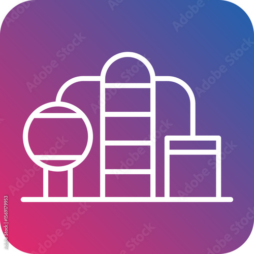 Refinery Line Icon Style