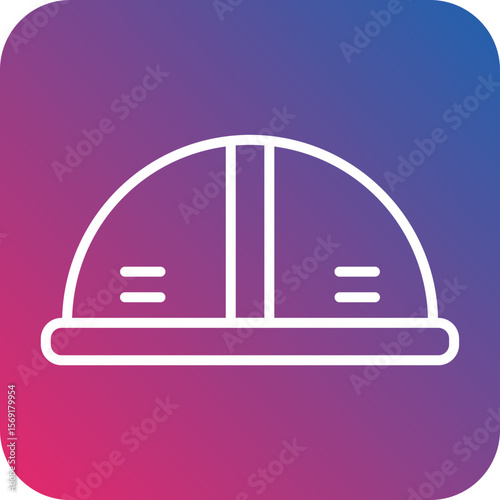 Helmet Line Icon Style