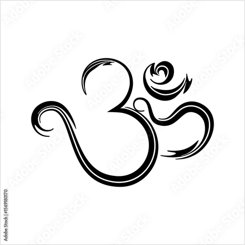 Aum (Om) The Holy Motif Calligraphic Style