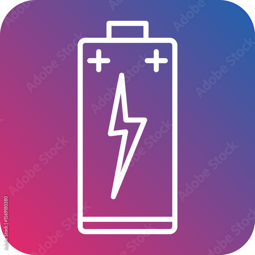 Battery Line Icon Style